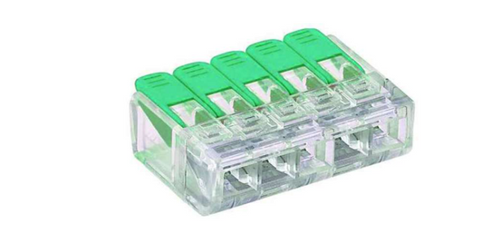 Plug-and-connect quick terminal without screws, 5-core
