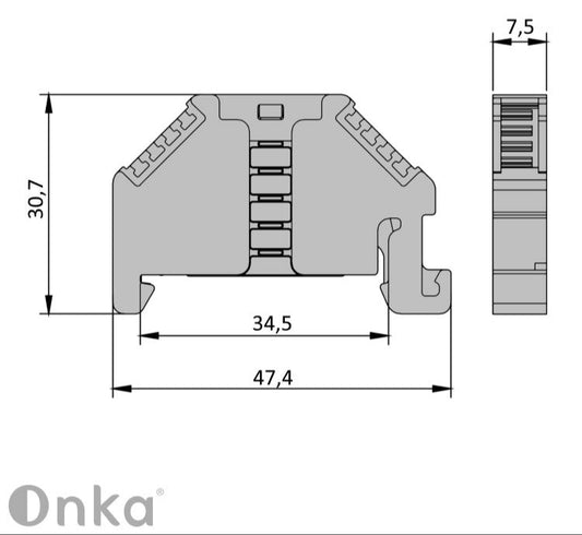 ONKA Čep, krajnja konzola, univerzalni držač (za oprugnu i vijčanu stezaljku ) , 1060002