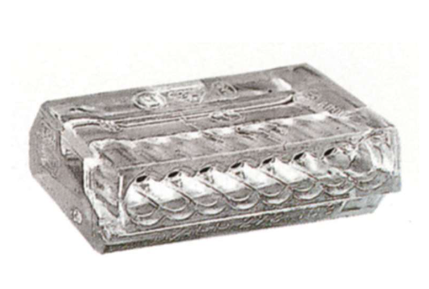 Transparent push-in plug connector, 2.5 mm², 8-pin