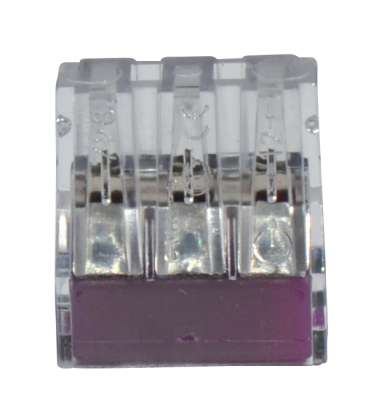 2.5 mm² TRANSPARENT THREE-POLE PLUG CONNECTOR