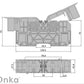 ONKA 150mm2 M12 vijčana spojka za sabirnicu (svorkovnica) terminál za DIN tračnicu s zaštitnim poklopcem, plava, 1030091