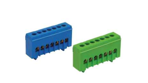 Distribution box, 15 terminals, cross-section 16 mm², color: yellow-green