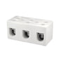 ONKA 25mm2 / 3-rail Steatite / Ceramic / Porcelain terminal block - PORCELAIN TERMINAL BLOCK, 1070013