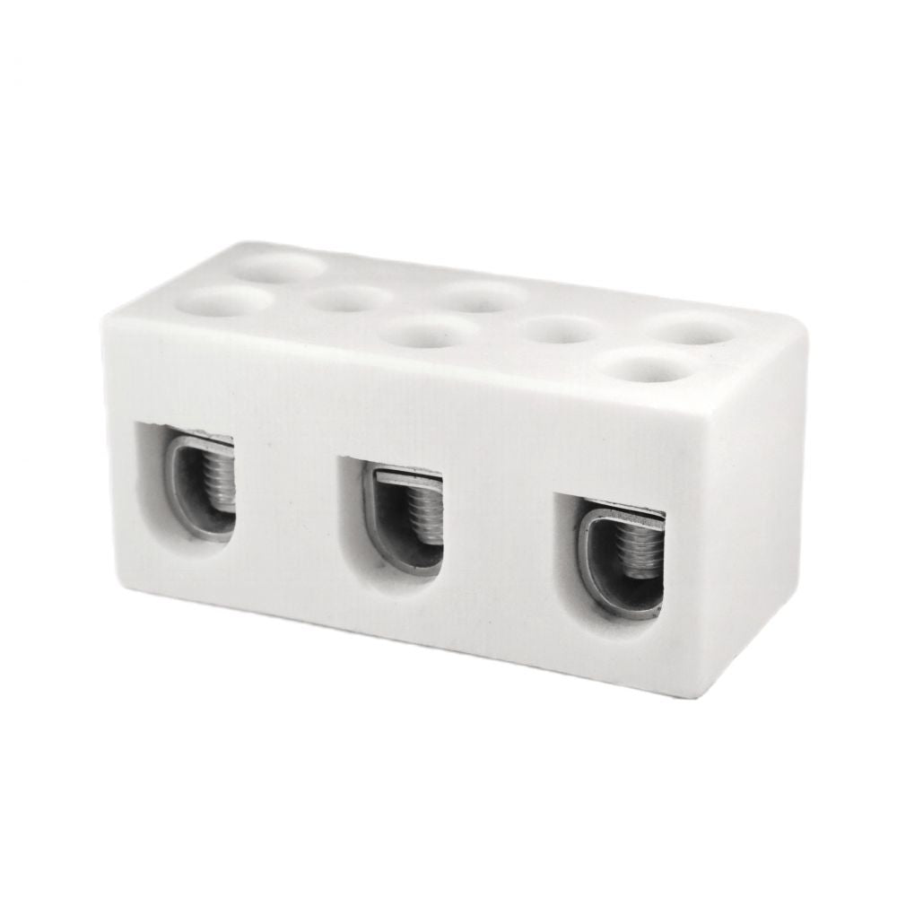 ONKA 25mm2 / 3-rail Steatite / Ceramic / Porcelain terminal block - PORCELAIN TERMINAL BLOCK, 1070013