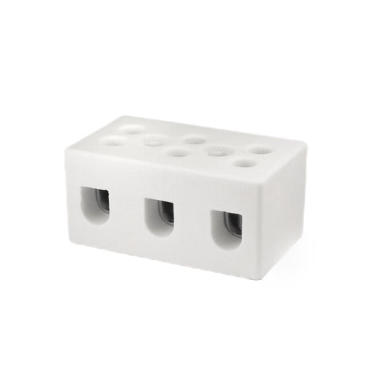 ONKA 2.5-4mm2 / 3-rail Steatite / Ceramic / Porcelain terminal block - PORCELAIN TERMINAL BLOCK, 1070003