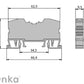 ONKA 10mm2 spring connector for rail terminal block Terminal for DIN rail 2-wire gray, 1020044