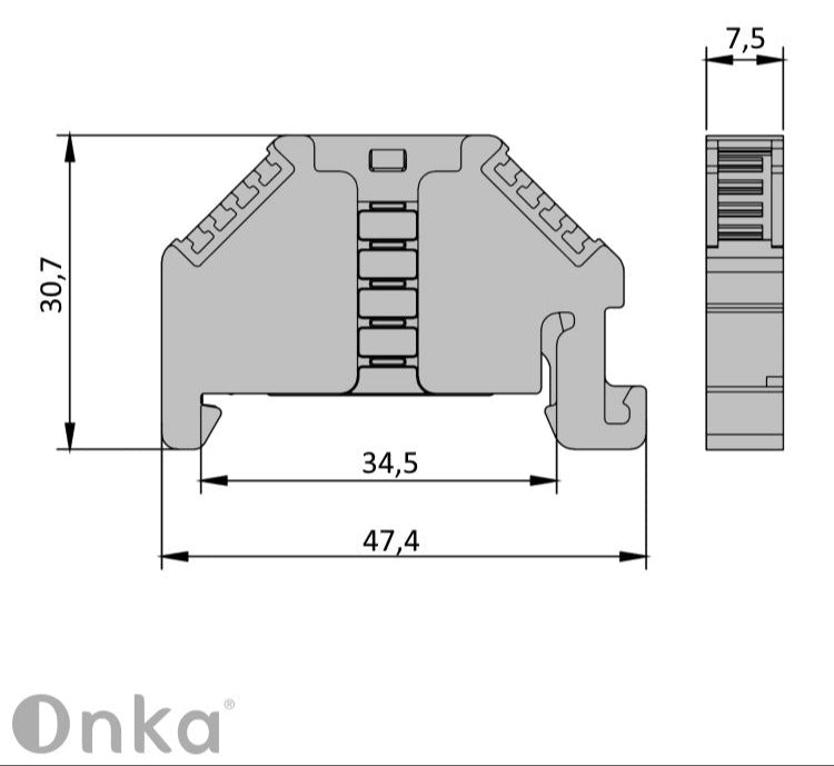 ONKA Čep, krajnja konzola, univerzalni držač (za oprugnu i vijčanu stezaljku ) , 1060002