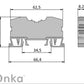 ONKA 6mm2 opružna spojka priključnica za DIN šinu 2-žična plava, 1020037