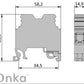 ONKA 35mm2 PE Vijčana spojka svorkovnice/terminala za DIN šinu 2-žilna siva, 1010225