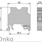 ONKA 10mm2 PE Screw connector for DIN rail terminal block 2-wire gray, 1010221