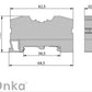 ONKA 10mm2 PE spring collecting connector terminal for DIN rail 2-wire gray, 1020300