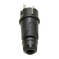 Crni gumeni utikač IP54, 250v 16a za kabel, Uni-Schuko (dvostruko uzemljenje), 2P+E, REF, Bylion