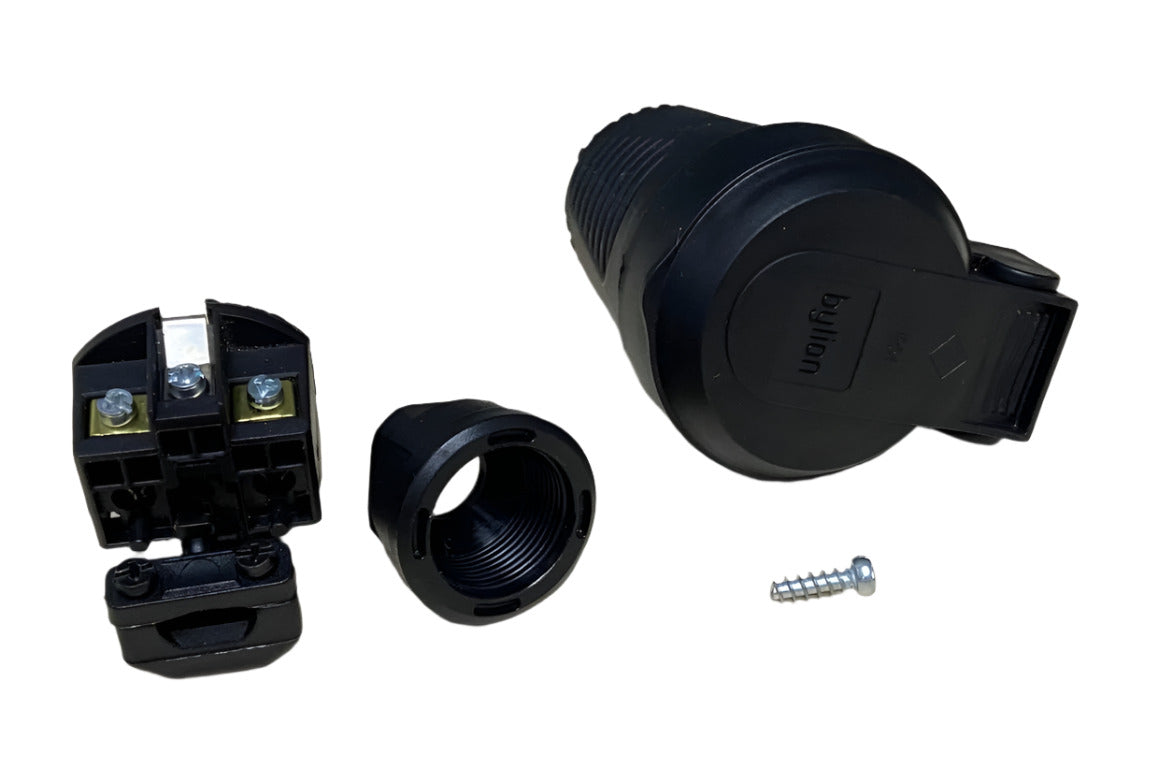 Hermetička crna gumena utičnica IP54 s poklopcem 2P+Z 16A 250V SCHUKO RDP-F Bylion