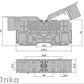 ONKA 120mm2 M10 Vijčana spojka za tračnicu stezaljka terminal za DIN šinu s zaštitnim poklopcem, plava, 1030076