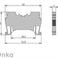 ONKA 1.5mm2 spring connector for DIN rail, terminal clamp 2-wire, gray, 1020002