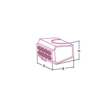 Transparent press-in cable connector, 6 x 2.5 mm²