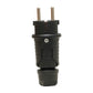 Crni gumeni utikač IP54, 250v 16a za kabel, Uni-Schuko (dvostruko uzemljenje), 2P+E, REF, Bylion
