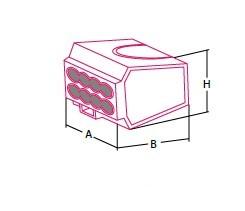 2.5 mm² TRANSPARENT THREE-POLE PLUG CONNECTOR